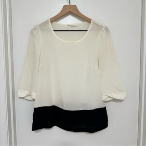 SUGARLIPS | Cream‎ and Black Blouse